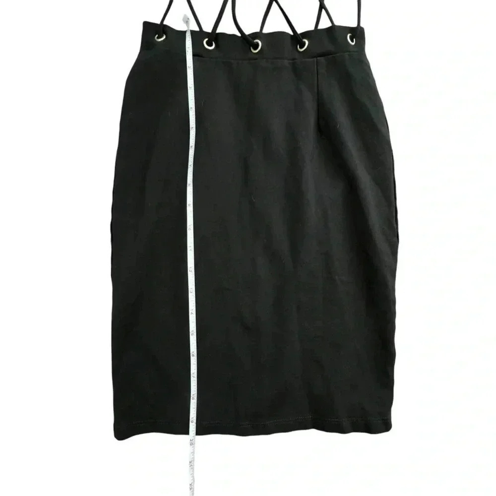 Black Mini Cut Out Detail Dress Tub Top Fitted Skirt bodycon, Sexy, Medium - Picture 12 of 12